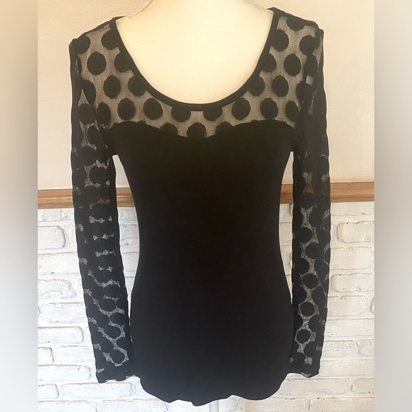 Boston Proper Tops - Women’s Boston Proper Mesh Long Sleeve Shirt